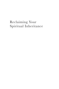 Cover image: Reclaiming Your Spiritual Inheritance 9781666757811