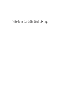 صورة الغلاف: Wisdom for Mindful Living 9781666758610