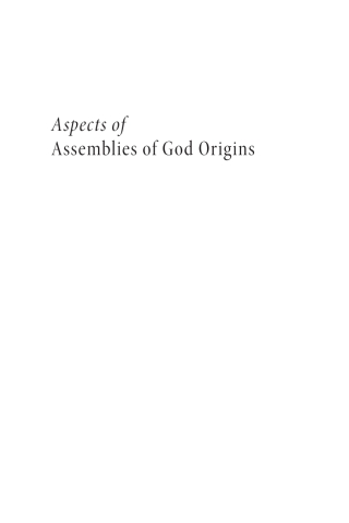 Imagen de portada: Aspects of Assemblies of God Origins 9781666760972