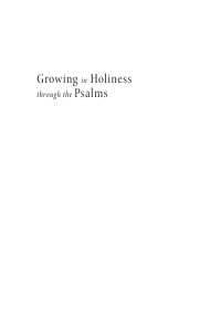 Cover image: Growing in Holiness through the Psalms 9781666762082