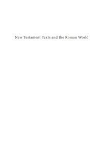 Imagen de portada: New Testament Texts and the Roman World 9781666763973