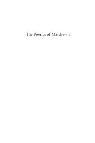 Cover image: The Poetics of Matthew 1 9781666764833