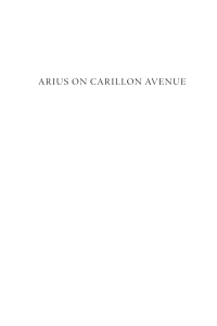 Cover image: Arius on Carillon Avenue 9781666765182