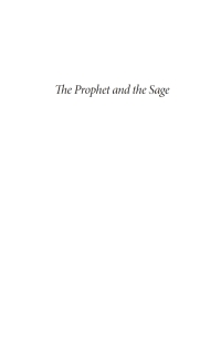 表紙画像: The Prophet and the Sage 9781666765816