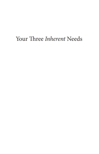 表紙画像: Your Three Inherent Needs 9781666769418