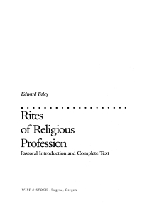 Cover image: Rites of Religious Profession 9781666769715