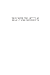 Cover image: The Priest and Levite as Temple Representatives 9781666771404