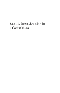 Cover image: Salvific Intentionality in 1 Corinthians 9781666771763