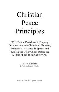 Cover image: Christian Peace Principles 9781666772364