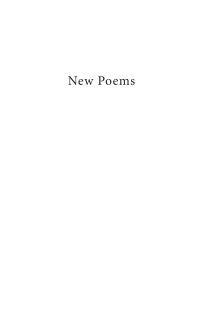 Cover image: New Poems 9781666773897