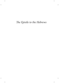 Omslagafbeelding: The Epistle to the Hebrews 9781666775938