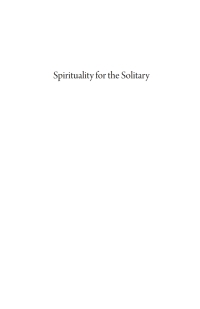 Cover image: Spirituality for the Solitary 9781666777260