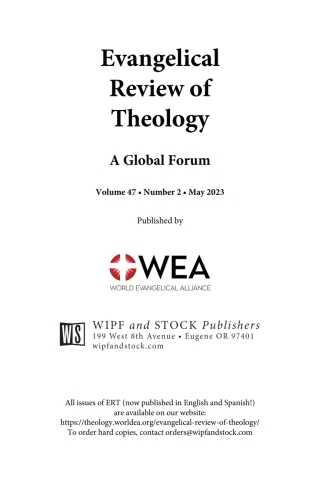 Cover image: Evangelical Review of Theology, Volume 47, Number 2 9781666778366