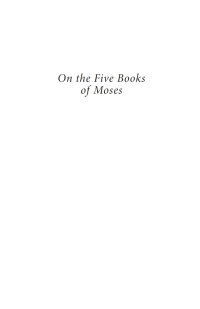 Cover image: On the Five Books of Moses 9781666778380