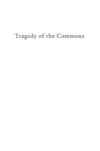 Cover image: Tragedy of the Commons 9781666781250