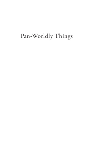 Cover image: Pan-Worldly Things 9781666781953