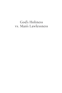 Cover image: God’s Holiness vs. Man’s Lawlessness 9781666784664