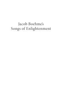 Cover image: Jacob Boehme’s Songs of Enlightenment 9781666785470