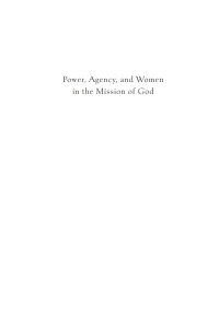 Imagen de portada: Power, Agency, and Women in the Mission of God 9781666785982