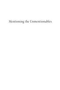 Imagen de portada: Mentioning the Unmentionables 9781666789706