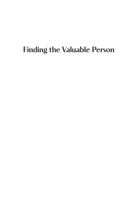 Titelbild: Finding the Valuable Person 9781666790863