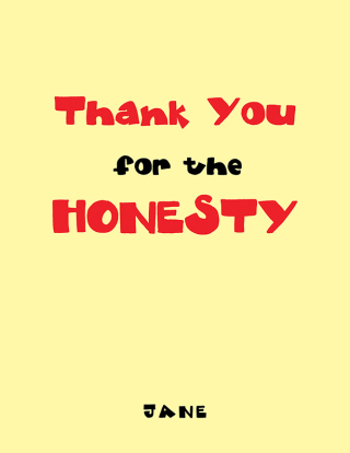 Imagen de portada: Thank You for the Honesty 9781669829911