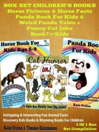 صورة الغلاف: Box Set Children's Books: Horse Pictures & Horse Facts - Panda Book For Kids & Weird Panda Tales + Funny Cat Joke Book For Kids
