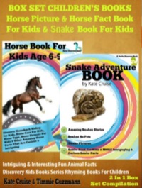 صورة الغلاف: Box Set Children's Books: Horse Picture & Horse Fact Book For Kids & Snake Book For Kids