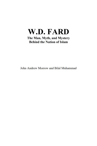 Cover image: W. D. Fard 9781680533880