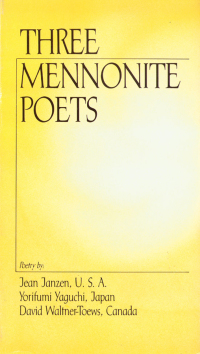 Imagen de portada: Three Mennonite Poets 9780934672405