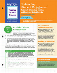 صورة الغلاف: Enhancing Student Engagement by Virtually Establishing, Teaching, and Reinforcing Desired Behavior 1st edition 9781681256092