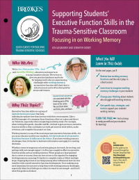 Imagen de portada: Supporting Students' Executive Function Skills in the Trauma-Sensitive Classroom 1st edition 9781681257747