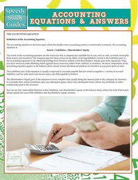 Imagen de portada: Accounting Equations And Answers (Speedy Study Guides) 9781681275369