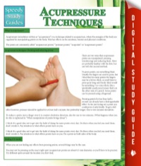 Omslagafbeelding: Acupressure Techniques (Speedy Study Guides) 9781681275390