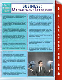 صورة الغلاف: Business: Management Leadership (Speedy Study Guides) 9781681276359