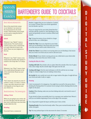 Cover image: Bartender's Guide To Cocktails (Speedy Study Guides) 9781681279251