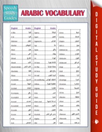 Cover image: Arabic Vocabulary (Speedy Study Guides) 9781681279664