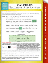Cover image: Calculus Equations And Answers (Speedy Study Guides) 9781681453705