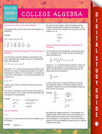 صورة الغلاف: College Algebra (Speedy Study Guides) 9781681453729