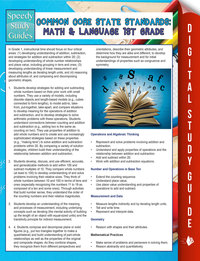 صورة الغلاف: Common Core State Standards: Math And Language 1st Grade 9781681454238