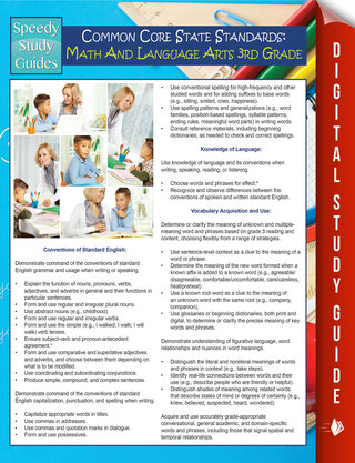 Cover image: Common Core State Standards: Math And Language Arts 3rd Grade 9781681454252
