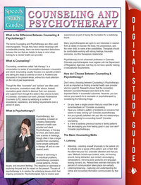 صورة الغلاف: Counseling And Psychotherapy (Speedy Study Guides) 9781681459011