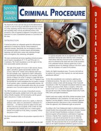 Cover image: Criminal Procedure (Speedy Study Guides) 9781681459295