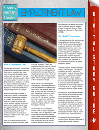 Cover image: Employment Law (Speedy Study Guides) 9781681850122
