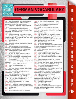 Titelbild: German Vocabulary (Speedy Language Study Guides) 9781681855950