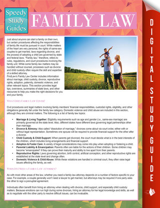 Cover image: Family Law (Speedy Study Guides) 9781681856100