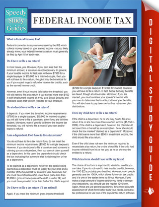 Cover image: Federal Income Tax (Speedy Study Guides) 9781681856568
