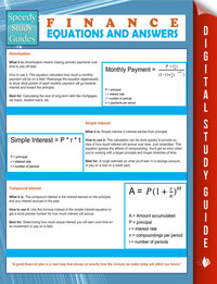 صورة الغلاف: Finance Equations And Answers (Speedy Study Guides) 9781681856582