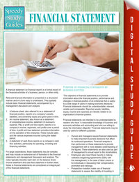صورة الغلاف: Financial Statements (Speedy Study Guides) 9781681856599