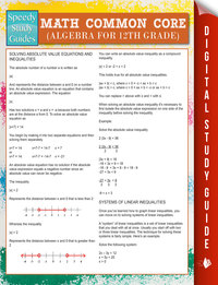表紙画像: Math Common Core (Algebra for 12th Grade) (Speedy Study Guides) 9781681858180